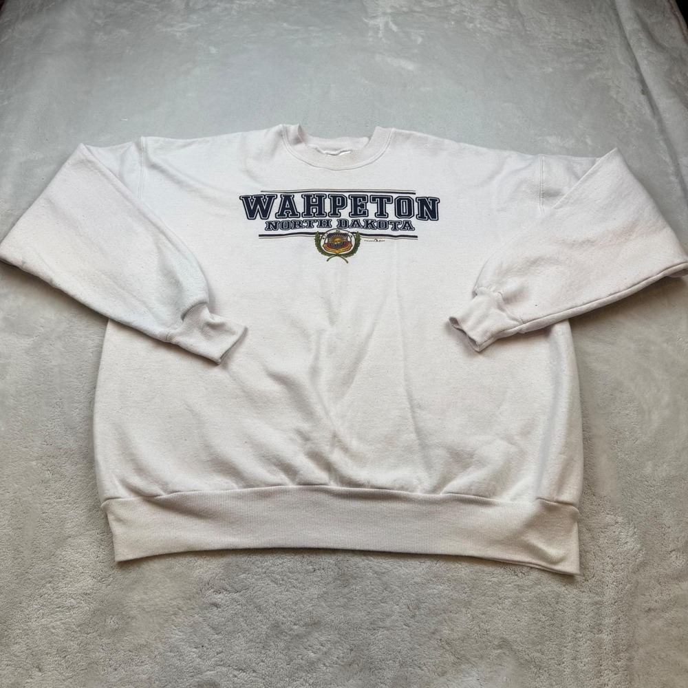 Wahpeton North Dakota Sweatshirt Crewneck Hanes Activewear Adult XL‎ 1998